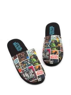 Pantoffels|Vanilla Underground Zwart - Mr Men Mr Lazy pantoffels