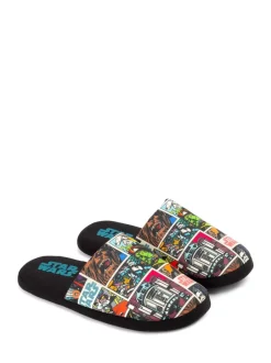 Pantoffels|Vanilla Underground Zwart - Mr Men Mr Lazy pantoffels