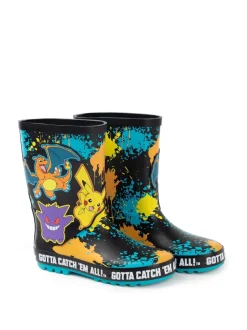 Laarzen|Vanilla Underground - Kids Pokemon Wellies with Handles Zwart