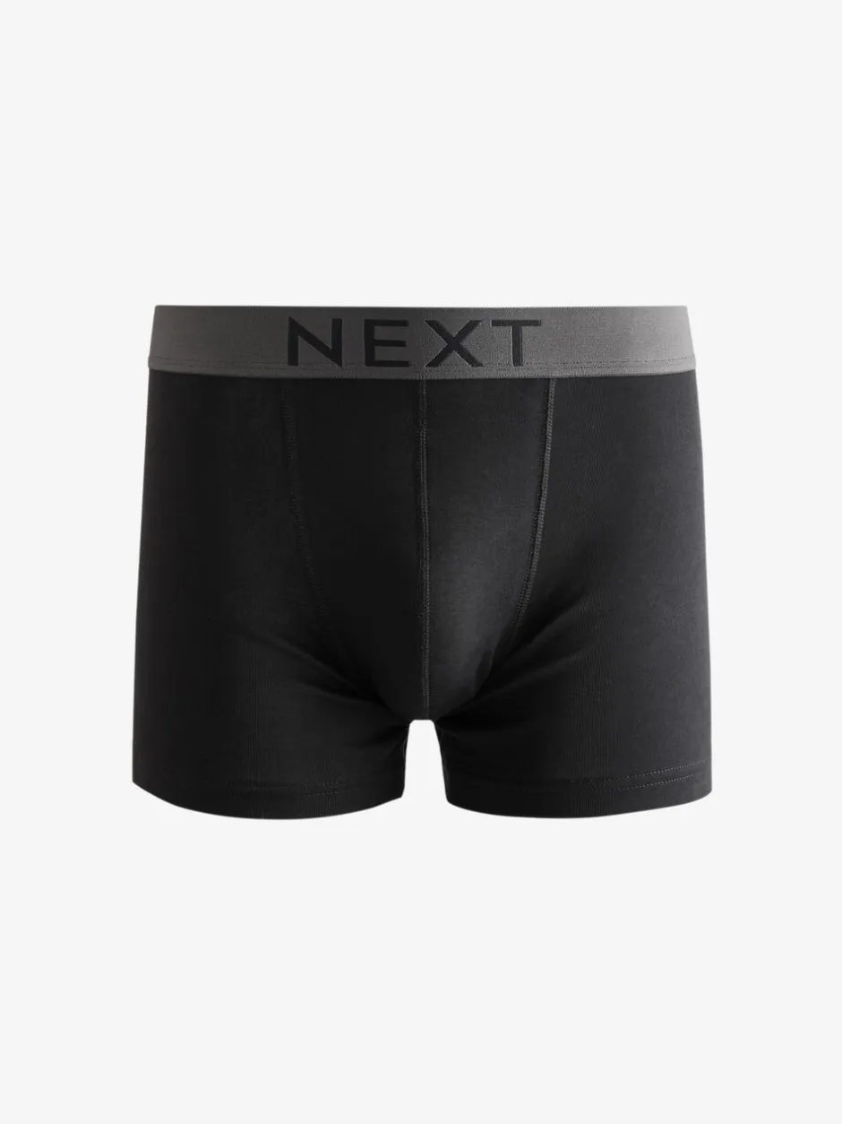 Ondergoed|Ondergoed|Next Zwart - Verpakking van 10 - 100% katoenen boxershorts