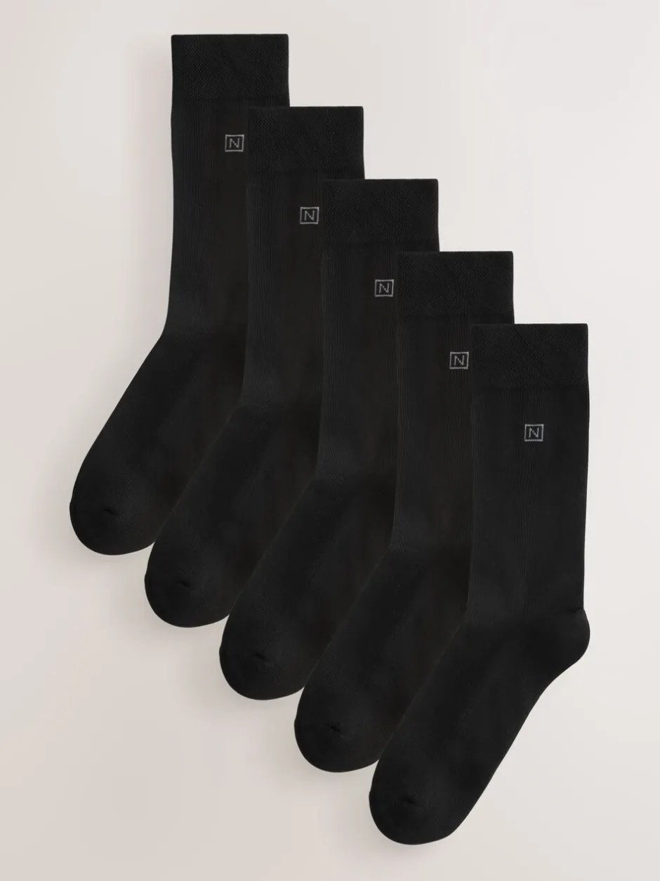 Sokken|Sokken*Next - Verpakking van 5 - Comfortabele sokken met verzachte zool Zwart