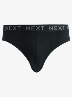 Ondergoed|Ondergoed|Next - Verpakking van 10 - Katoenrijke slips Zwart
