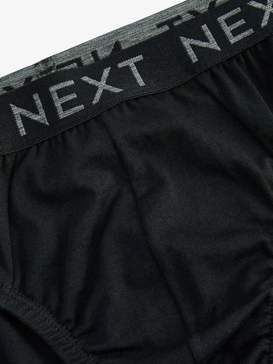 Ondergoed|Ondergoed|Next - Verpakking van 10 - Katoenrijke slips Zwart
