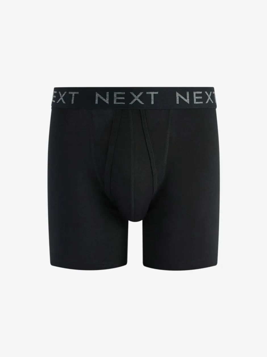 Ondergoed|Ondergoed|Next Zwart - Verpakking van 15 - Sportboxershorts met A-voorkant en langere pijpen