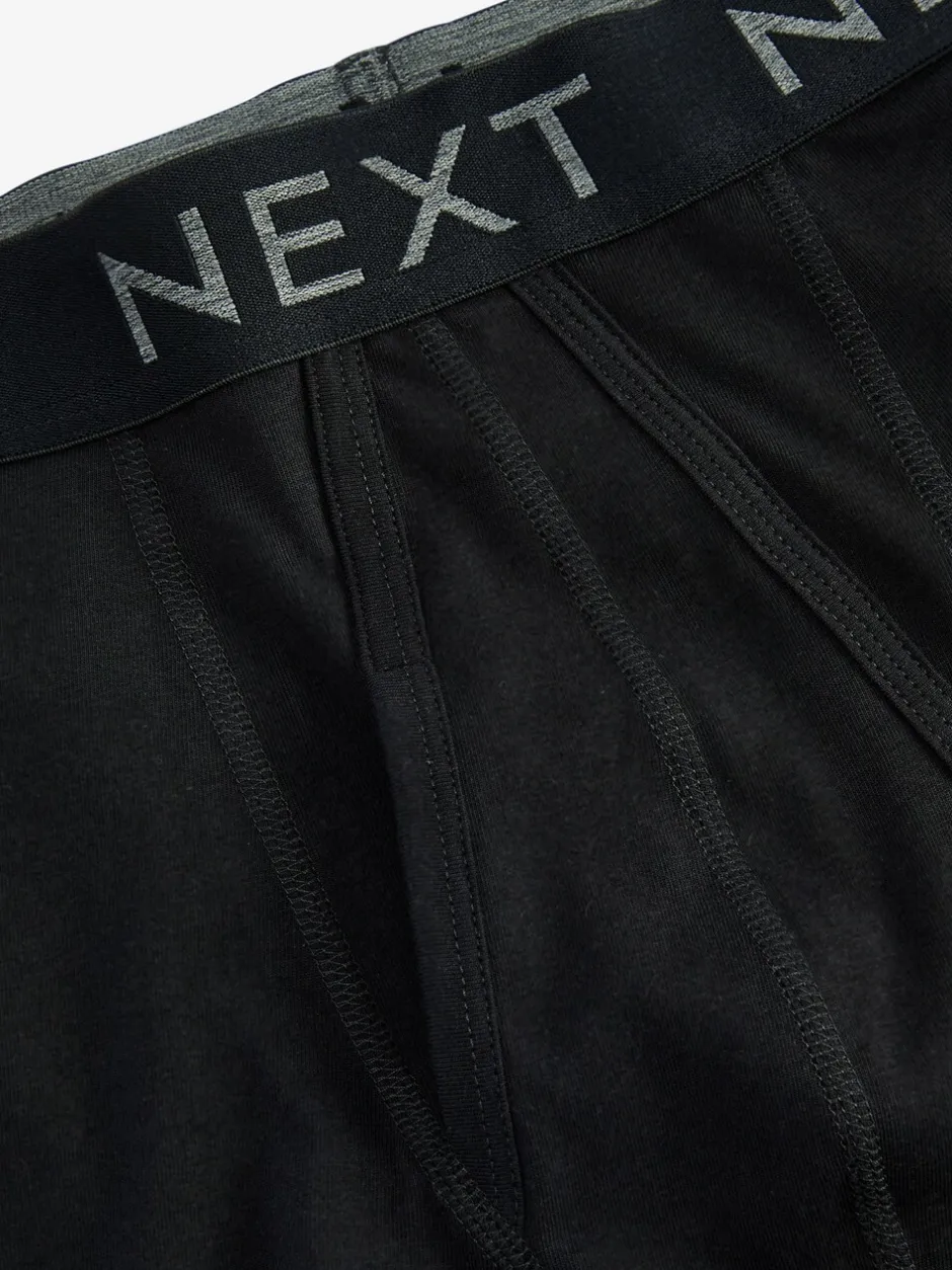 Ondergoed|Ondergoed|Next Zwart - Verpakking van 15 - Sportboxershorts met A-voorkant en langere pijpen