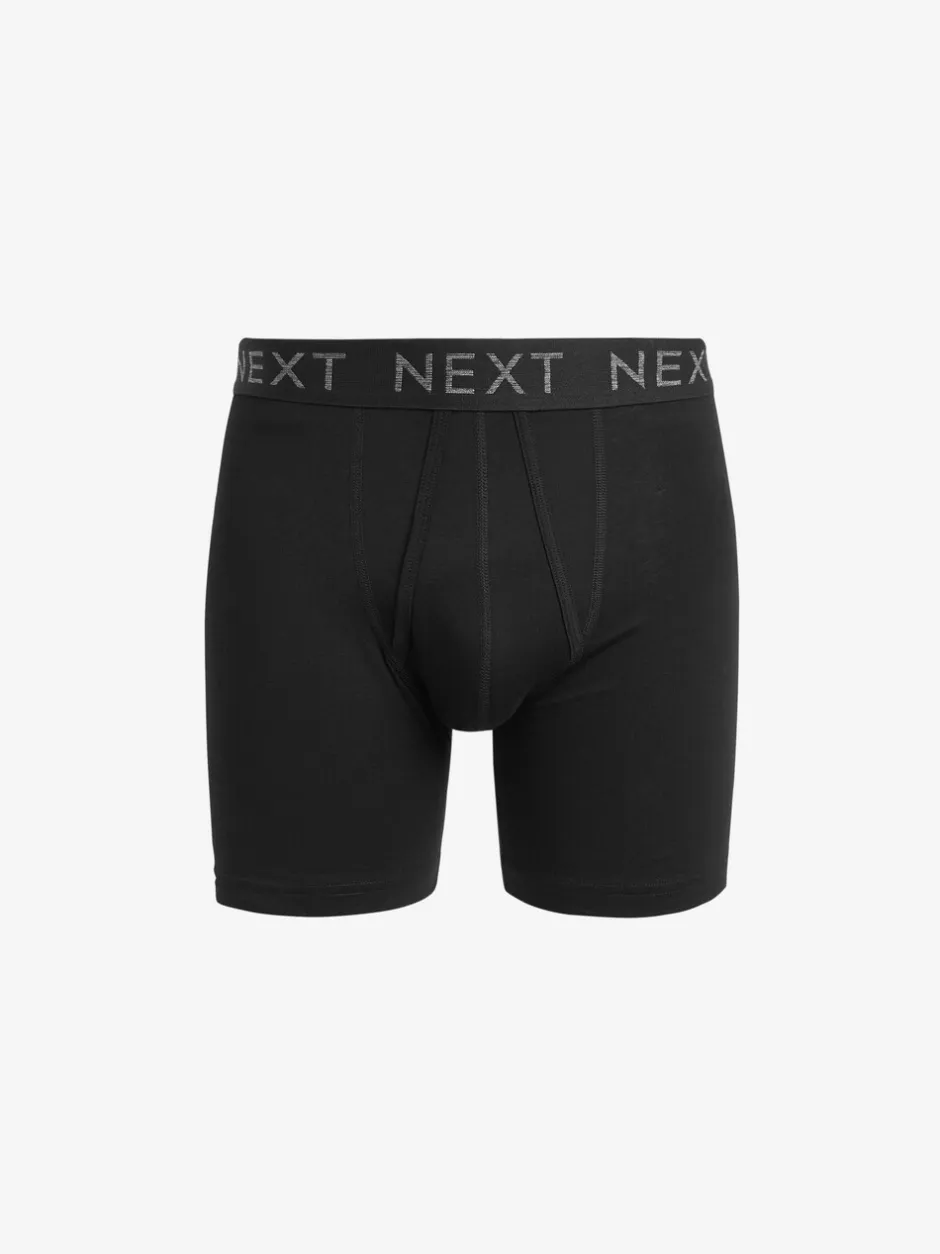 Ondergoed|Ondergoed|Next - Verpakking van 10 - Sportboxershorts met A-voorkant en langere pijpen Zwart