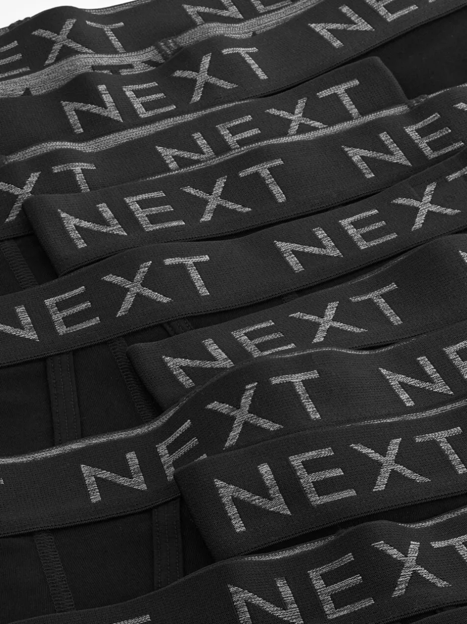 Ondergoed|Ondergoed|Next - Verpakking van 10 - Sportboxershorts met A-voorkant en langere pijpen Zwart