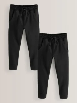 Schoolkleding|Broeken En Leggings*Next - Verpakking van 2 joggingbroeken met skinny fit (3-16 jr) Zwart