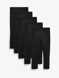 Broeken En Leggings|Next Zwart - Verpakking van 5 leggings (3-16 jr)