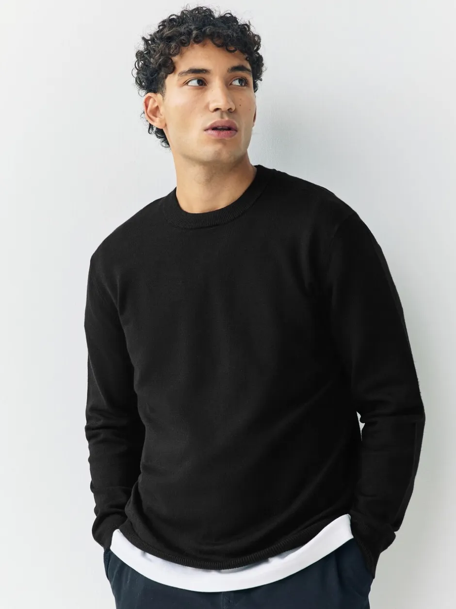 Gebreide Kleding*Next Zwart - Verpakking van 2 regular-fit zacht aanvoelende truien met ronde hals