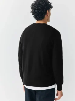 Gebreide Kleding*Next Zwart - Verpakking van 2 regular-fit zacht aanvoelende truien met ronde hals