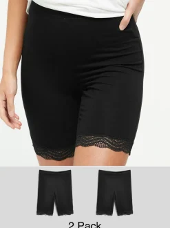 Shapewear|Next - Verpakking van 2 shorts tegen schuren Zwart