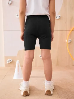 Schoolkleding|Shorts En Rokken|Next - Verpakking van 2 stretchy fietsshorts met hoog katoengehalte (3-16jr) Zwart
