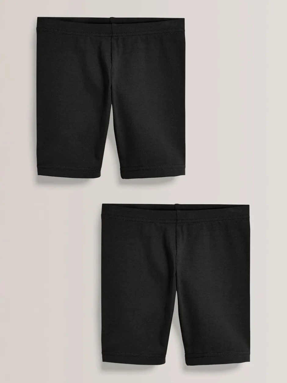 Schoolkleding|Shorts En Rokken*Next - Verpakking van 2 stretchy fietsshorts met hoog katoengehalte (3-16jr) Zwart