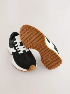 Sneakers|Sneakers|Next Zwart - Vetersneakers met dikke zool