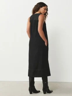 Jurken*Next - V-Neck Sleeveless Maxi Dress Zwart
