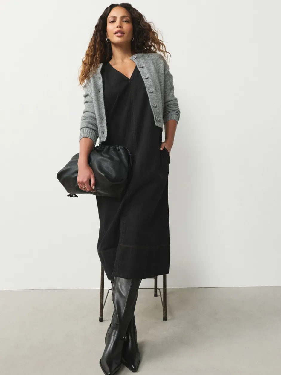 Jurken*Next - V-Neck Sleeveless Maxi Dress Zwart