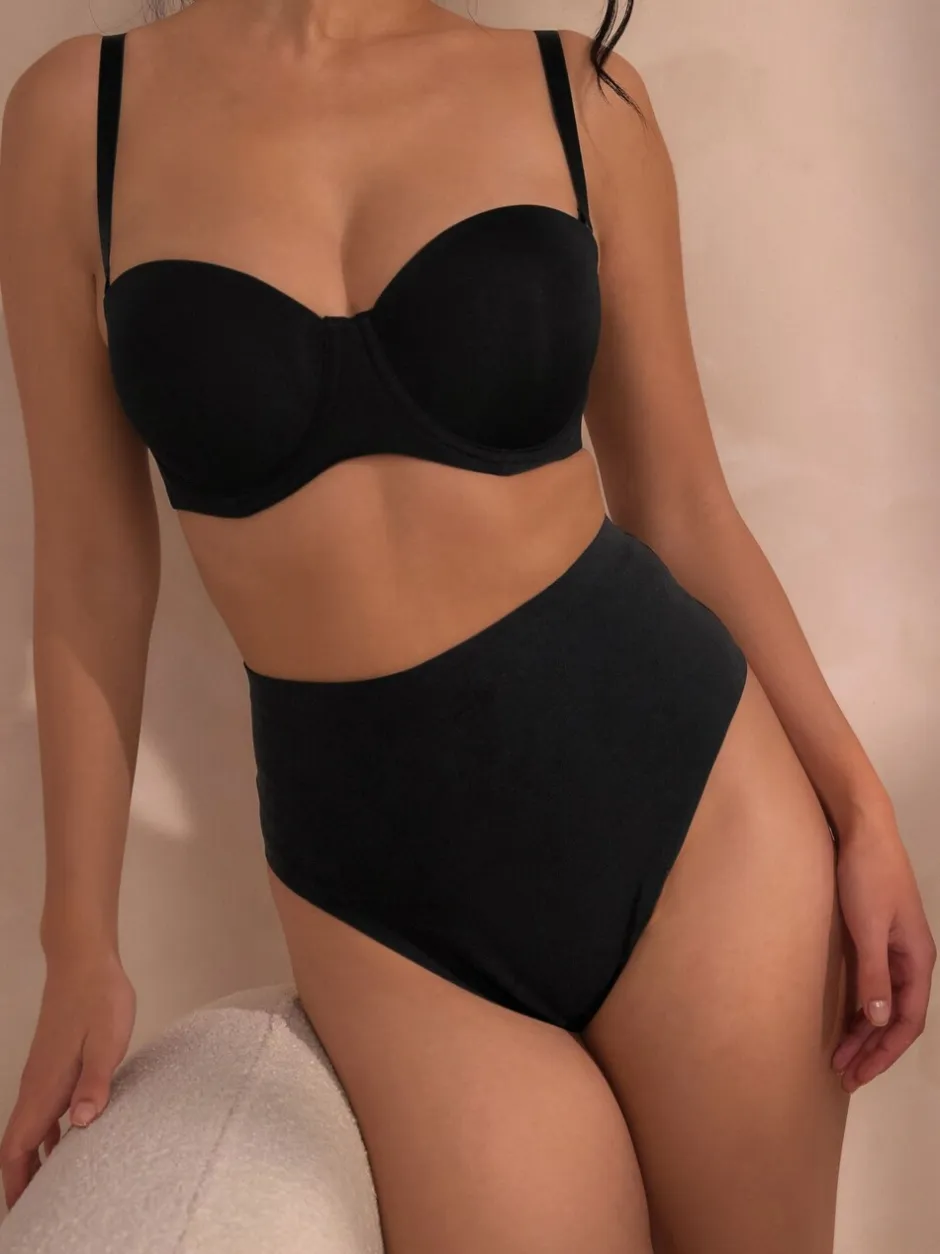 Shapewear*Next - Vormgevend slipje met buikcorrectie van premium katoenmix Zwart