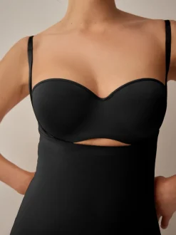 Shapewear*Next - Vormgevende medium verstevigende premium katoenen Wear Your Own Beha slip Zwart