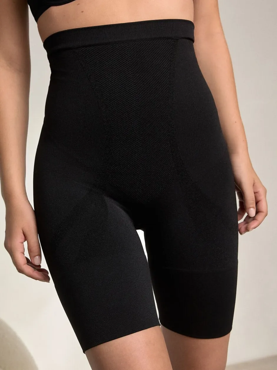 Shapewear|Next - Vormgevende naadloze slip voor gladdere dijen met stevige buikcorrectie Zwart
