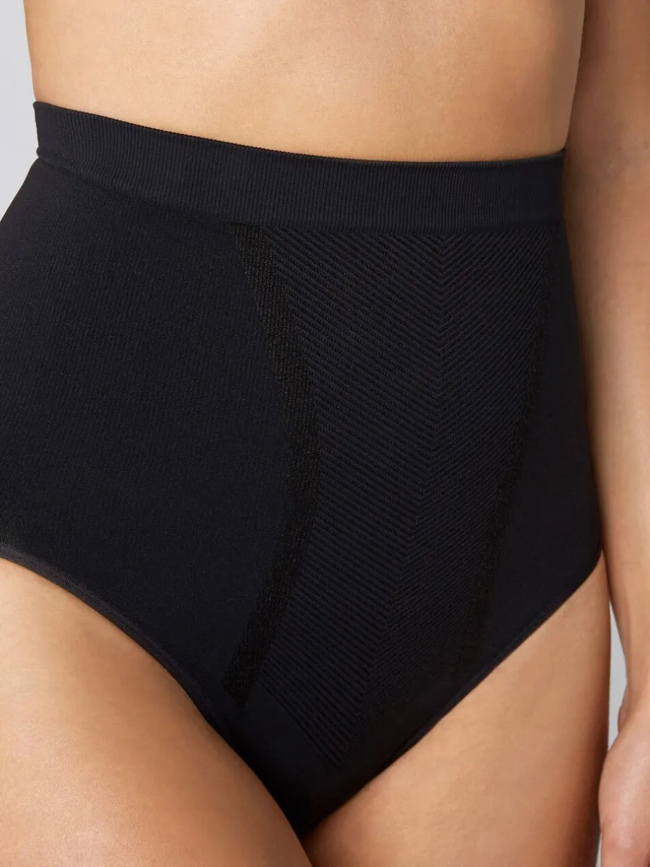Shapewear|Next - Vormgevende naadloze slip voor gladdere dijen met stevige buikcorrectie Zwart