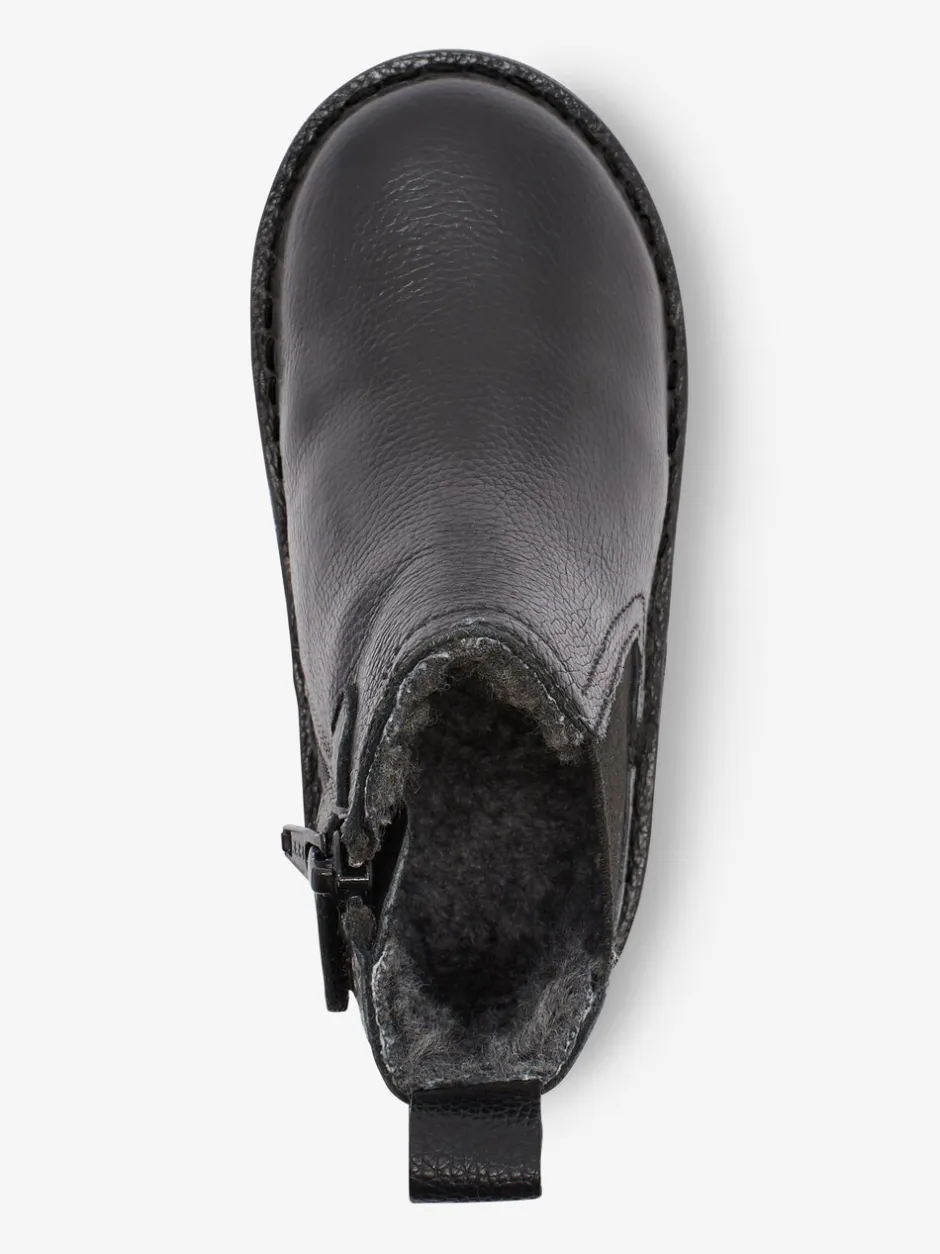 Boots*Next - Warm gevoerde leren Chelsea laarzen Zwart