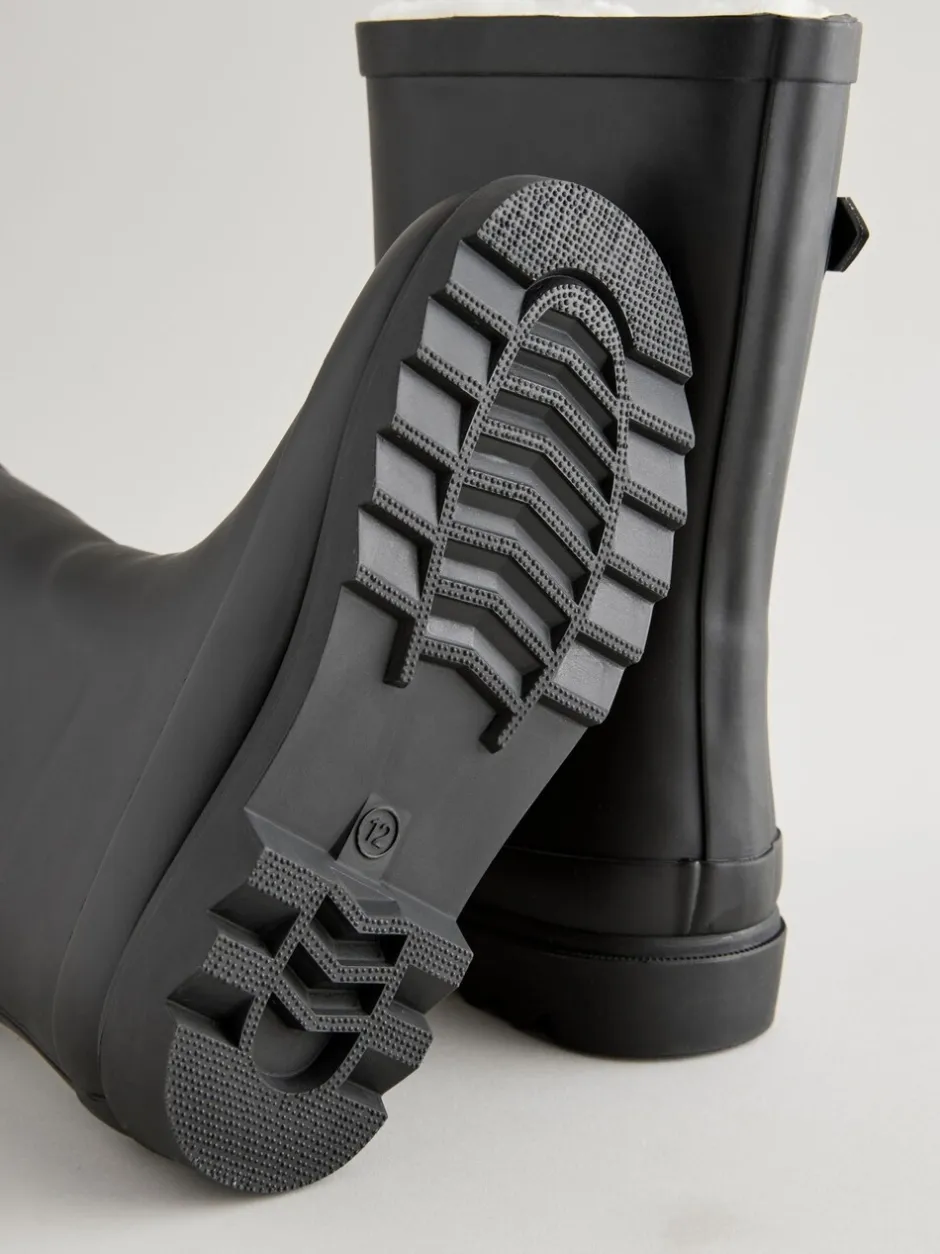 Laarzen|Boots|Next - Warmgevoerde regenlaarzen met gesp Zwart