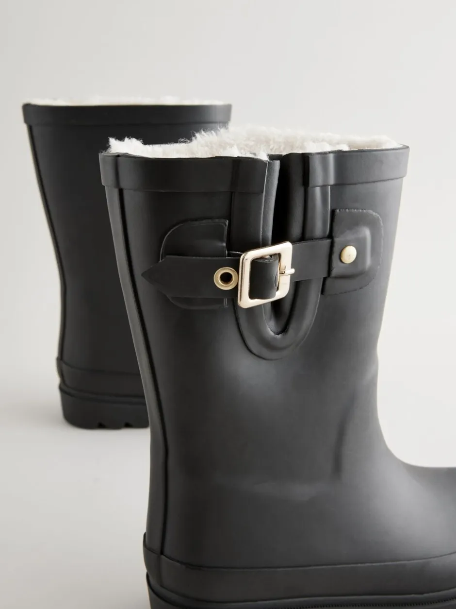 Laarzen|Boots|Next - Warmgevoerde regenlaarzen met gesp Zwart
