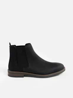 Boots|Next - Wasachtige leren Chelsea Boots Zwart