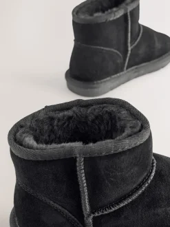 Boots|Next - Waterafstotende korte suède instaplaarzen Zwart
