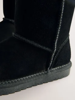 Boots|Next - Waterafstotende suède instaplaarzen Zwart