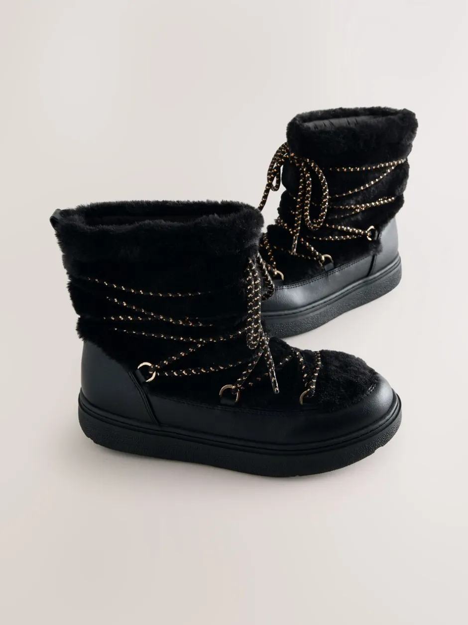 Boots|Next - Waterbestendige laarzen van borg Zwart