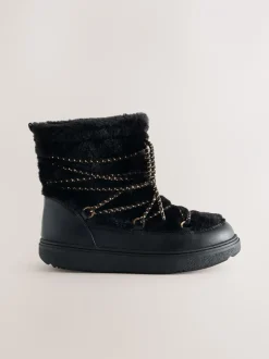 Boots|Next - Waterbestendige laarzen van borg Zwart