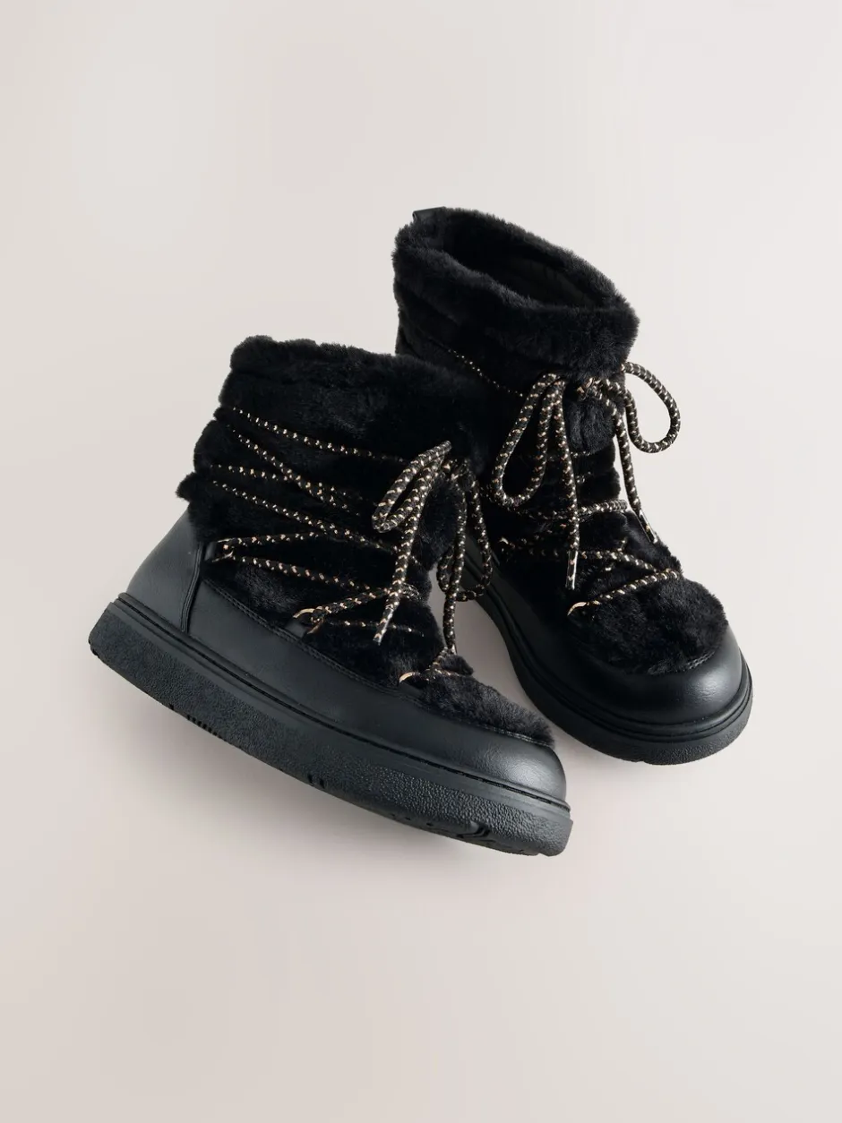 Boots|Next - Waterbestendige laarzen van borg Zwart