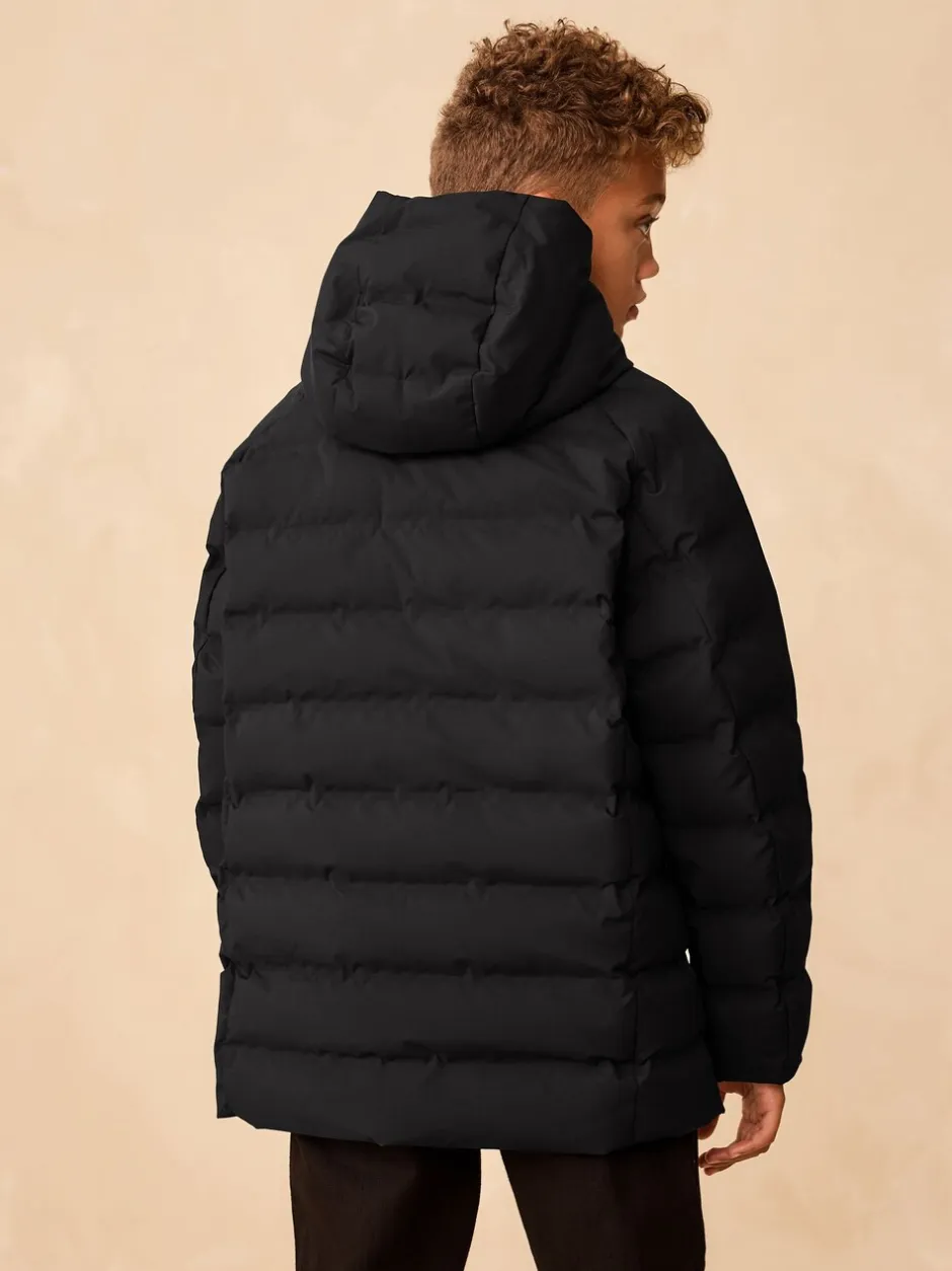 Schoolkleding|Next - Waterdicht halfzwaar jack met capuchon (3-17jr) Zwart