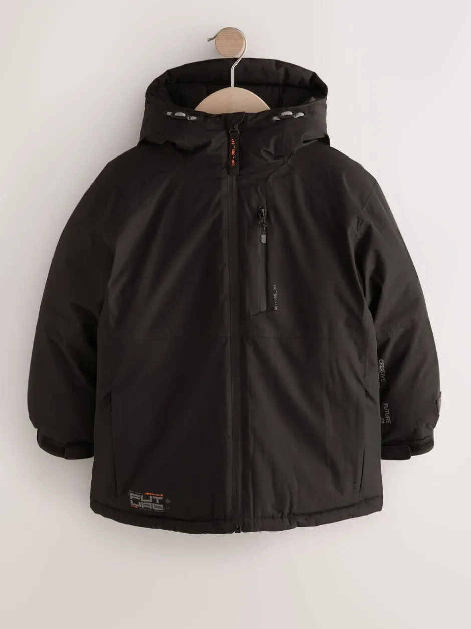 Schoolkleding|Jassen En Jacks|Next - Waterdichte gewatteerde binnenjas (3-16jr) Zwart