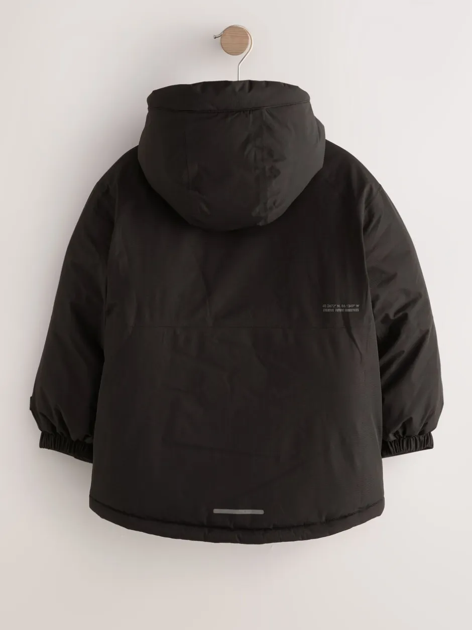 Schoolkleding|Jassen En Jacks|Next - Waterdichte gewatteerde binnenjas (3-16jr) Zwart