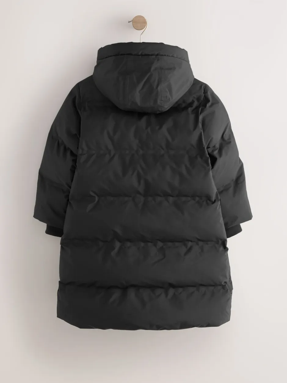 Schoolkleding|Jassen En Jacks*Next - Waterdichte gewatteerde jas met imitatiebontvoering (3-16jr) Zwart
