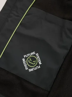 Schoolkleding|Jassen En Jacks|Next Zwart - Waterdichte jas met fleece voering en capuchon (3-17jr)