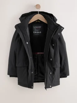 Schoolkleding|Jassen En Jacks*Next - Waterdichte parkajas (3-17jr) Zwart