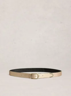 Ceintuurs|White Stuff Zwart - Reversible Leather Belt