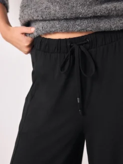 Broeken*Next - Wide Leg Jersey Joggers Zwart