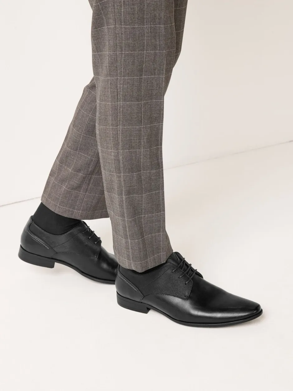 Schoenen|Formele Schoenen|Next - Wijde pasvorm - Derbyschoenen met veter Zwart