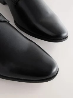 Schoenen|Formele Schoenen|Next - Wijde pasvorm - Derbyschoenen met veter Zwart