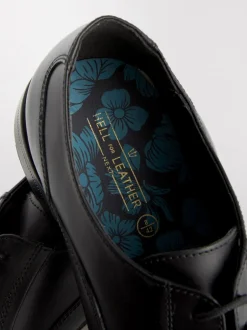 Schoenen|Formele Schoenen*Next Zwart - Wijde pasvorm - Leren Oxford schoenen met neusstuk
