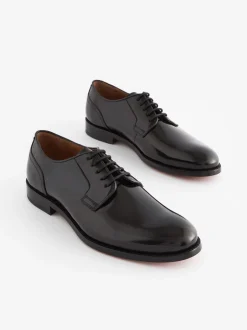 Formele Schoenen|Next Zwart - Wijde pasvorm - Signature - Derby-schoenen met leren zool