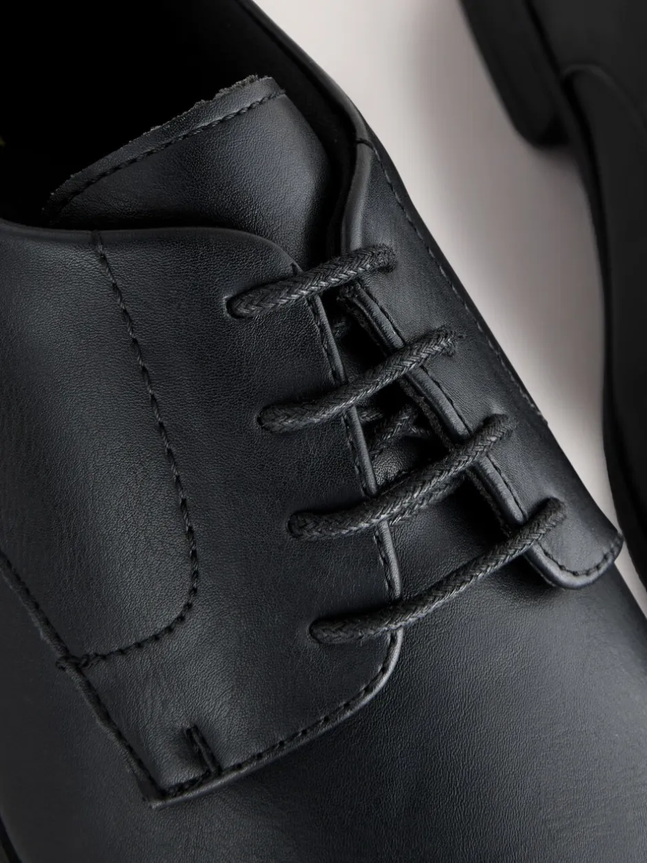 Formele Schoenen|Next Zwart - Wijde pasvorm - Smalle derbyschoenen met rechte neus