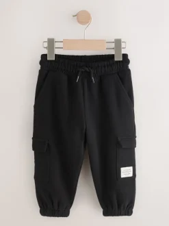 Jeans En Joggingbroeken|Next - Zacht aanvoelende jersey utility joggingbroek (3mnd-7jr) Zwart