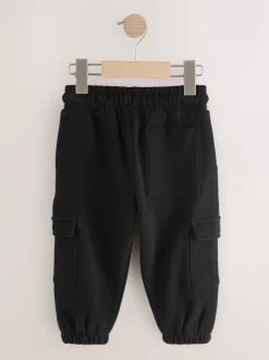 Jeans En Joggingbroeken|Next - Zacht aanvoelende jersey utility joggingbroek (3mnd-7jr) Zwart