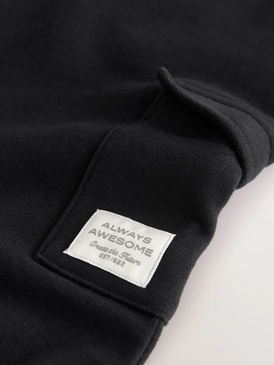 Jeans En Joggingbroeken|Next - Zacht aanvoelende jersey utility joggingbroek (3mnd-7jr) Zwart